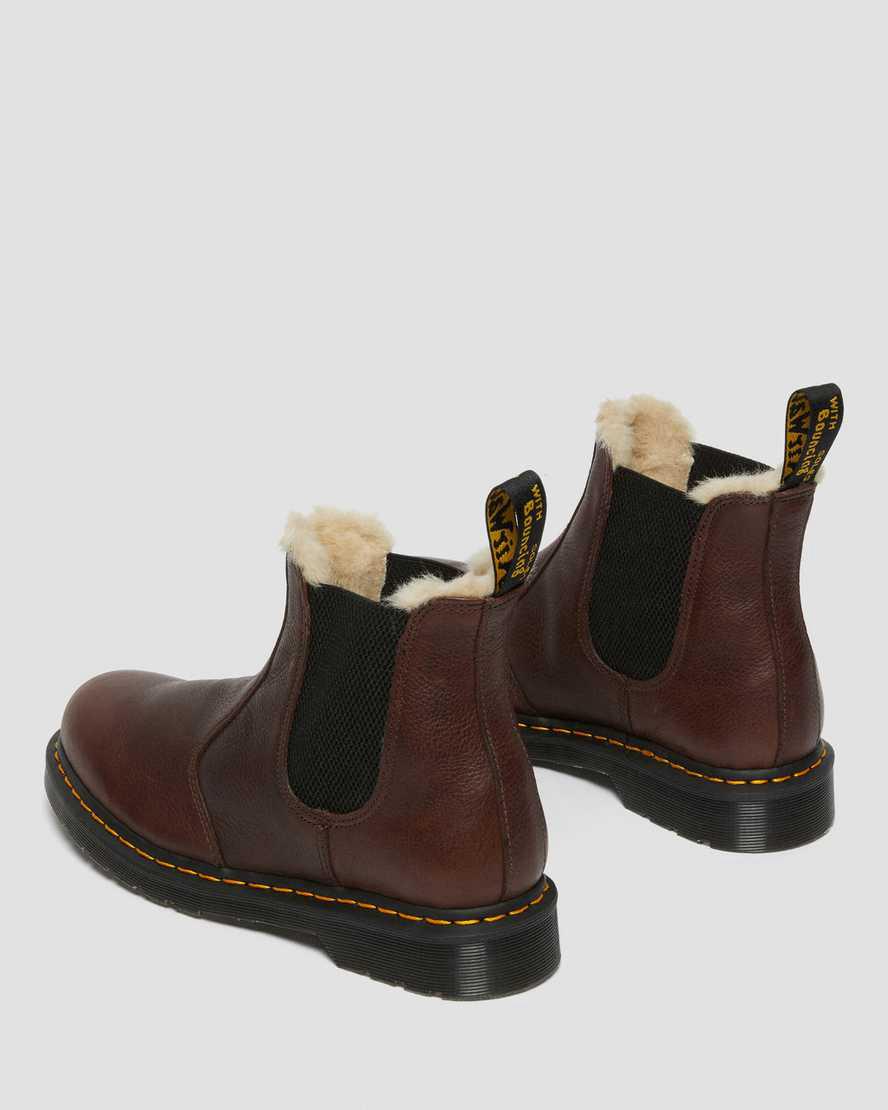 Dr Martens 2976 Faux Fur Lined Naisten Chelsea Saappaat Ruskea  Suomi |  9321GWTQS