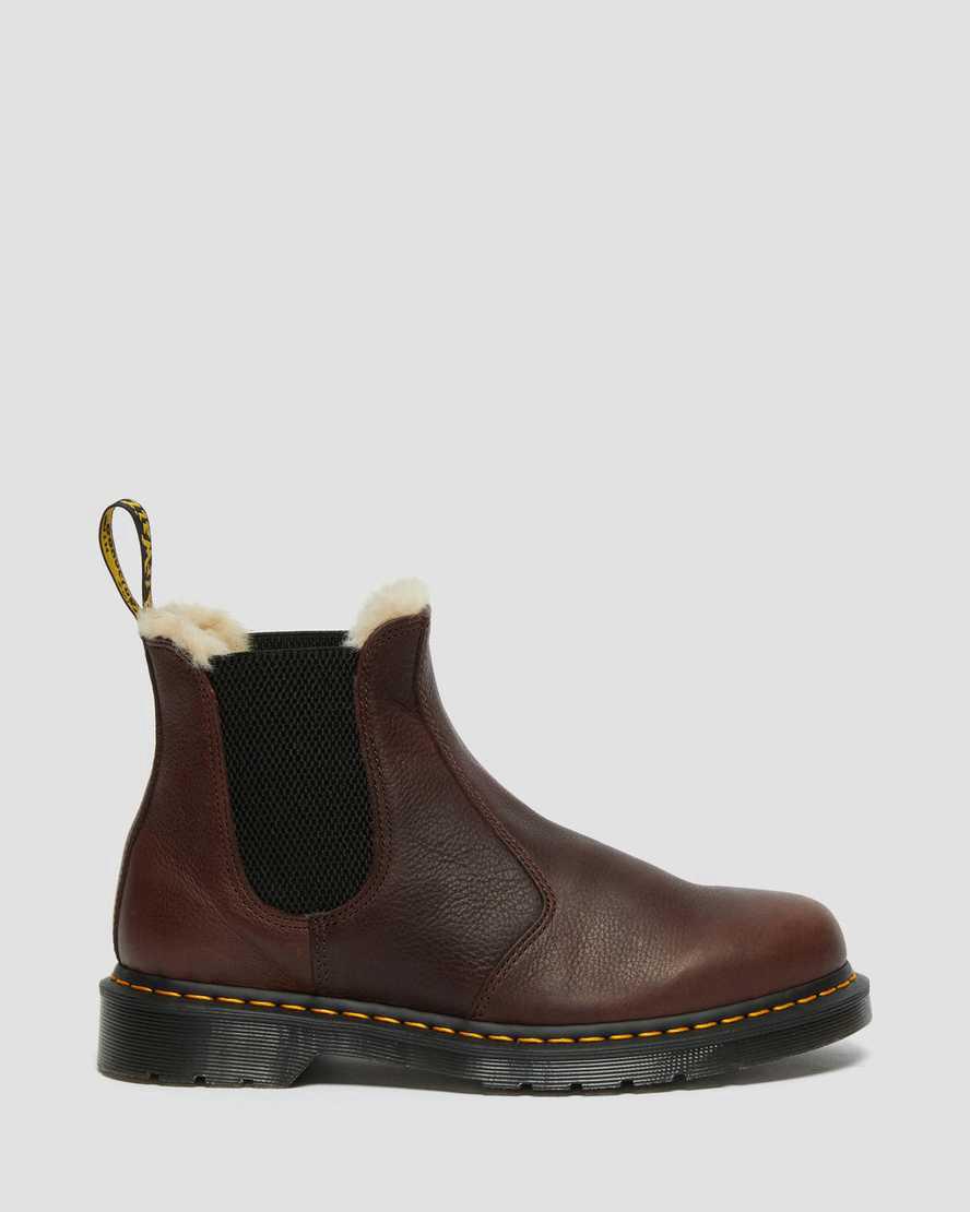 Dr Martens 2976 Faux Fur Lined Naisten Chelsea Saappaat Ruskea  Suomi |  9321GWTQS