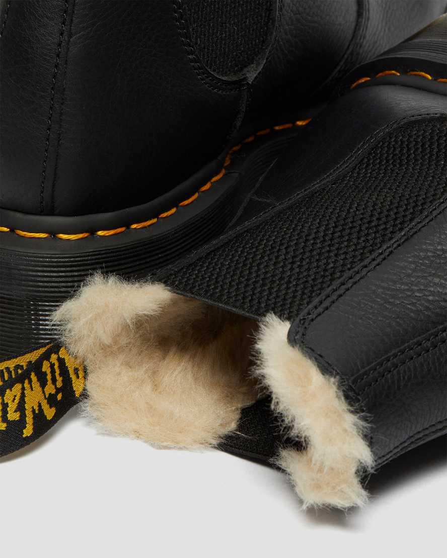 Dr Martens 2976 Faux Fur Lined Platform Naisten Chelsea Saappaat Mustat  Suomi |  4691BUXZD