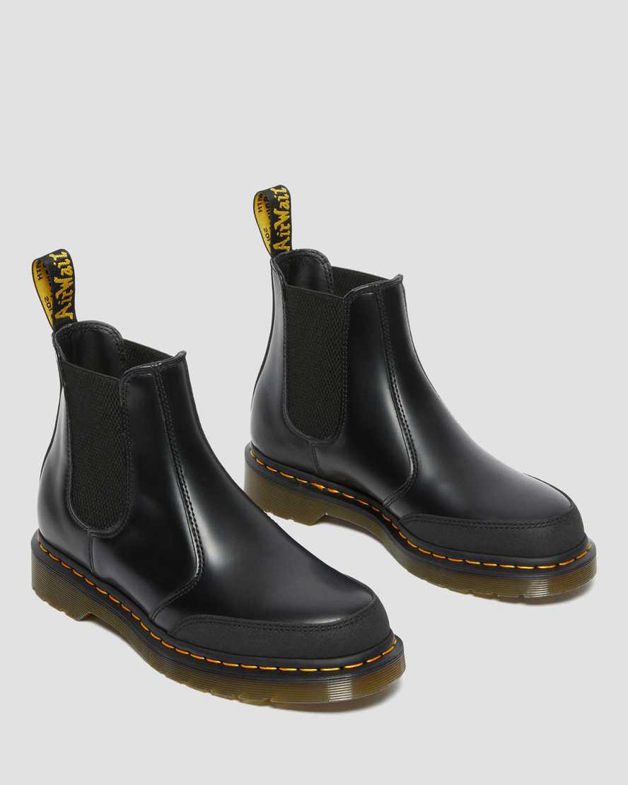 Dr Martens 2976 Guard Panel Leather Naisten Chelsea Saappaat Black/Dual Original  Suomi |  0594NCUJV