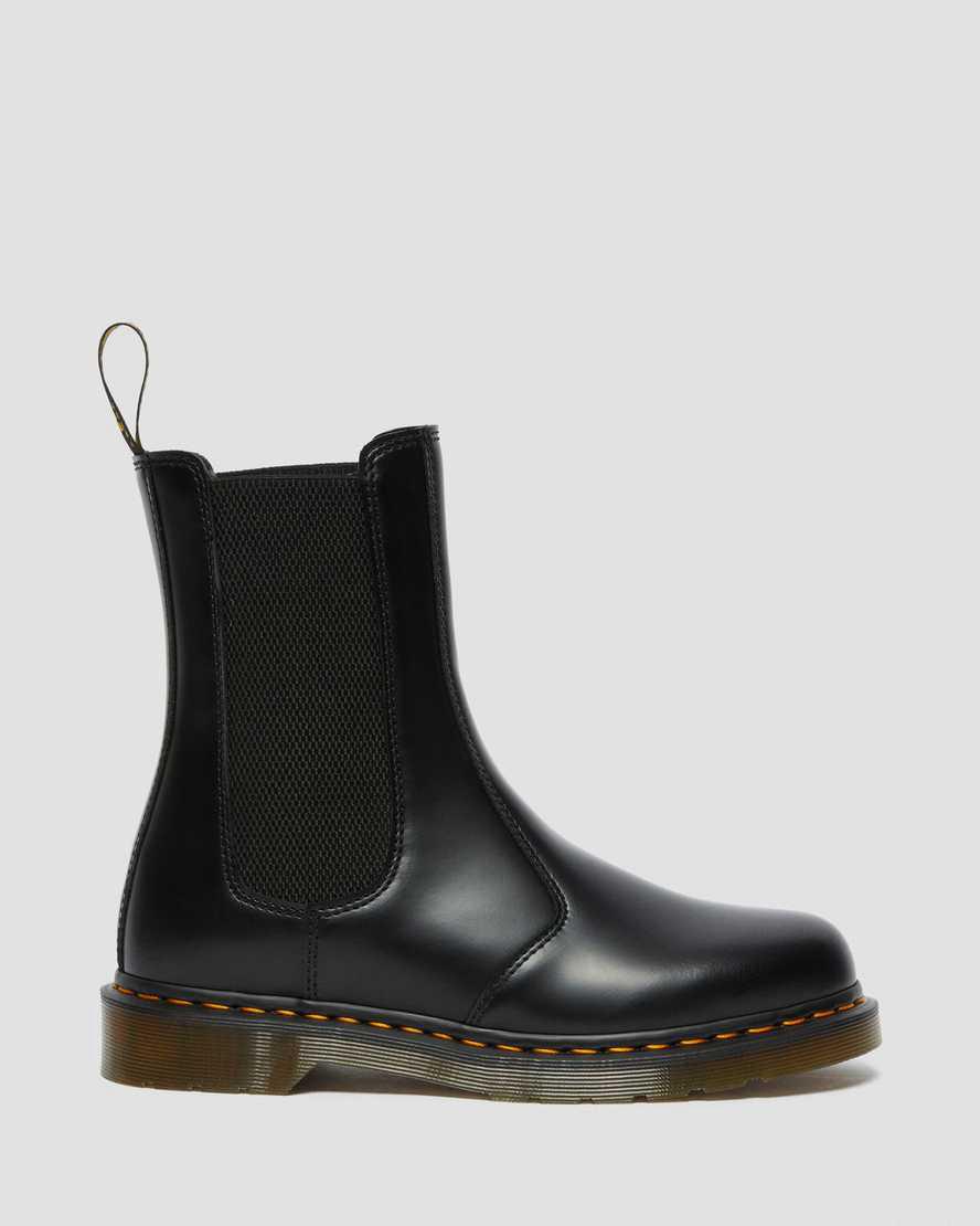 Dr Martens 2976 Hi Smooth Leather Naisten Chelsea Saappaat Mustat  Suomi |  3472JCKUW