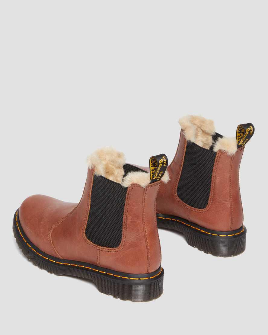 Dr Martens 2976 Leonore Faux Fur-Lined Chelsea Naisten Nilkkurit Ruskea  Suomi |  3159TUSQY