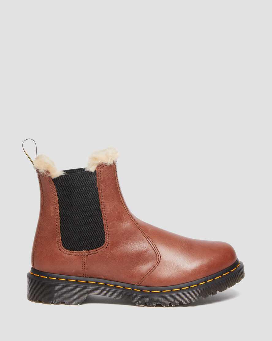 Dr Martens 2976 Leonore Faux Fur-Lined Chelsea Naisten Nilkkurit Ruskea  Suomi |  3159TUSQY