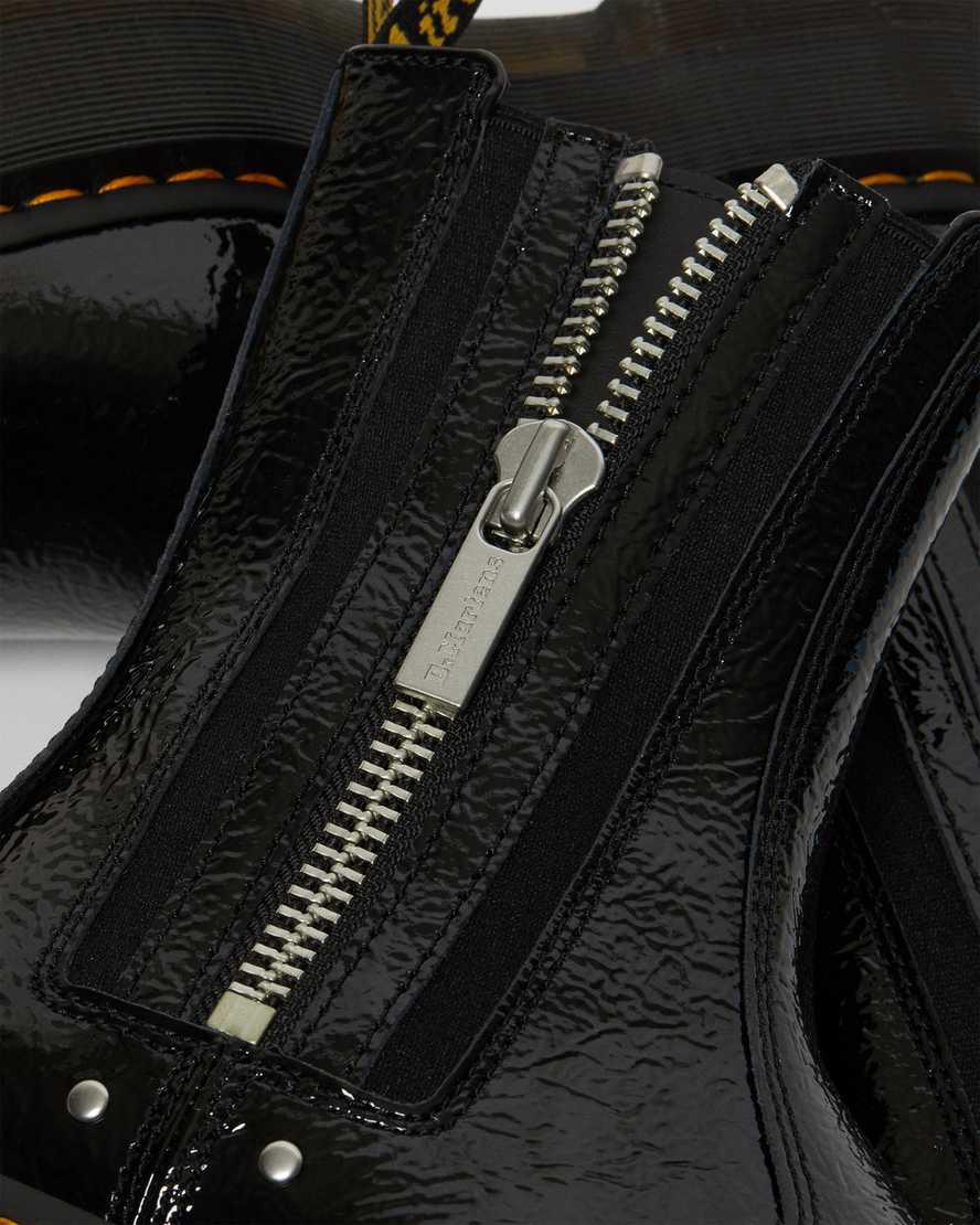 Dr Martens 2976 Max Distressed Patent Chelsea Platform Naisten Nilkkurit Mustat  Suomi |  8034AMEIX