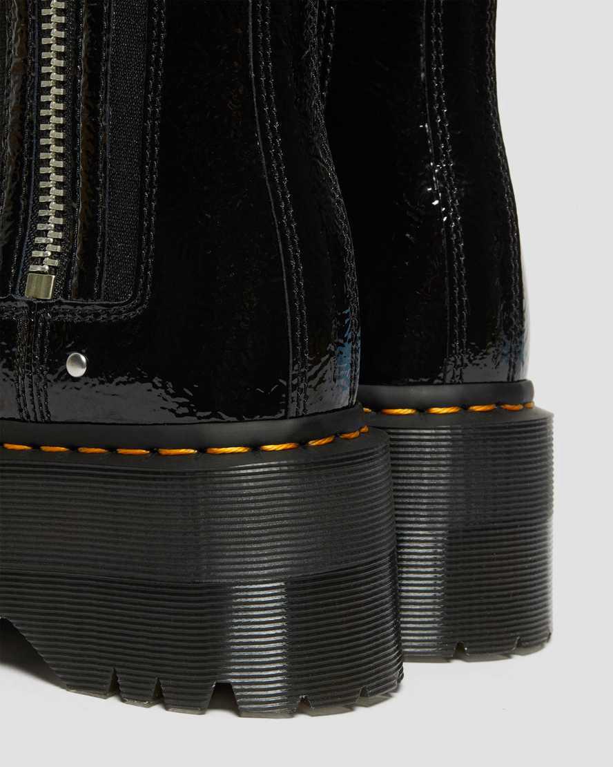 Dr Martens 2976 Max Distressed Patent Chelsea Platform Naisten Nilkkurit Mustat  Suomi |  8034AMEIX