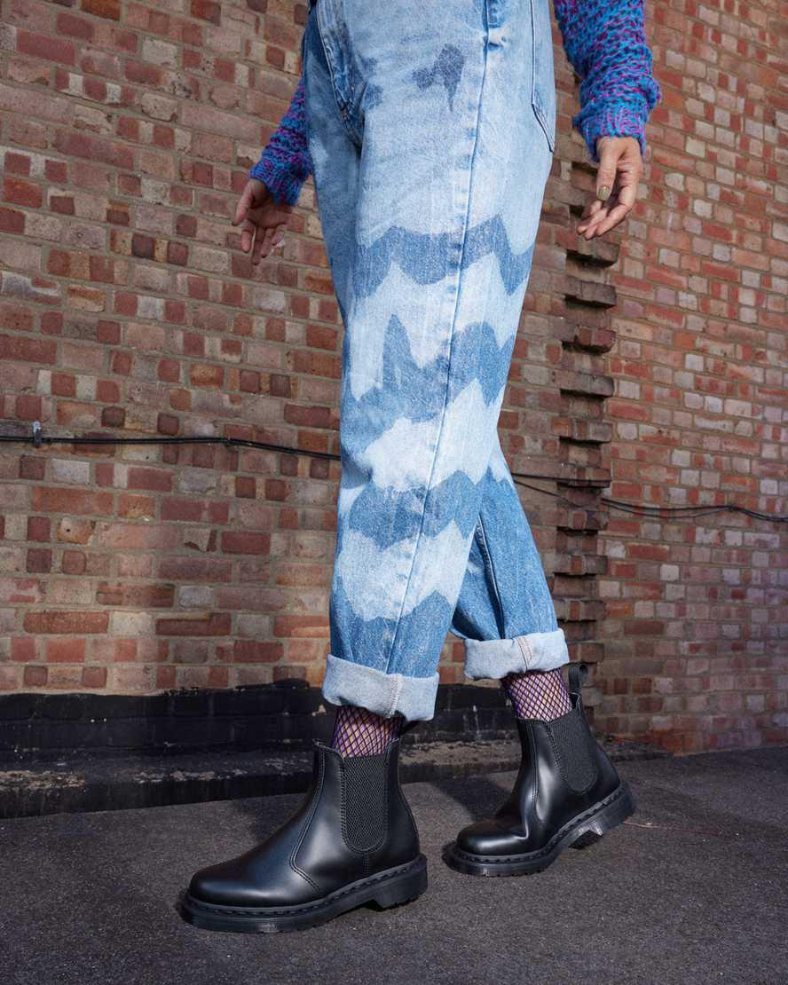 Dr Martens 2976 Mono Smooth Leather Chelsea Miesten Nilkkurit Mustat  Suomi |  2109VSRPK