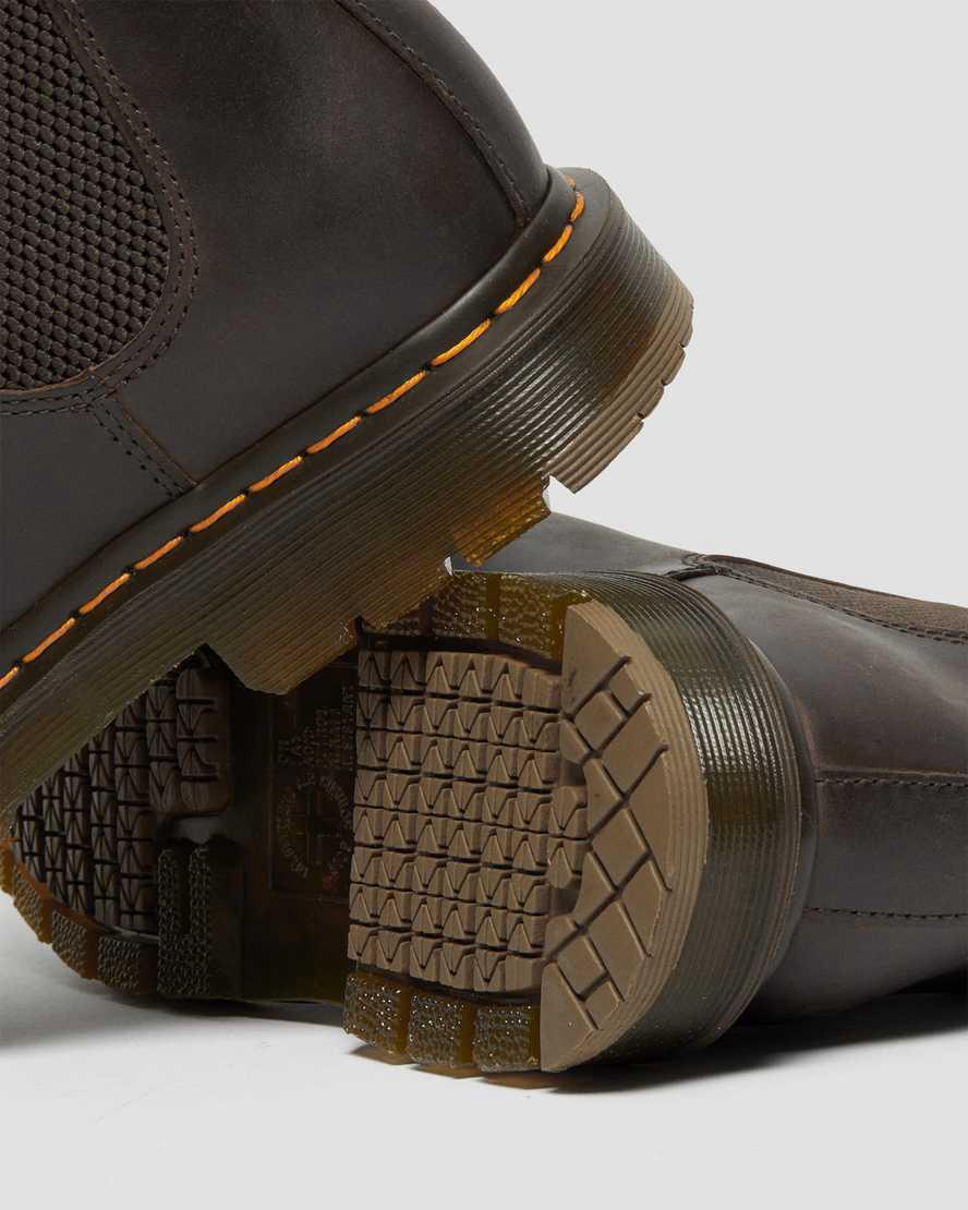 Dr Martens 2976 Slip Resistant Leather Chelsea Naisten Nilkkurit Tummanruskea  Suomi |  3296OJKDL