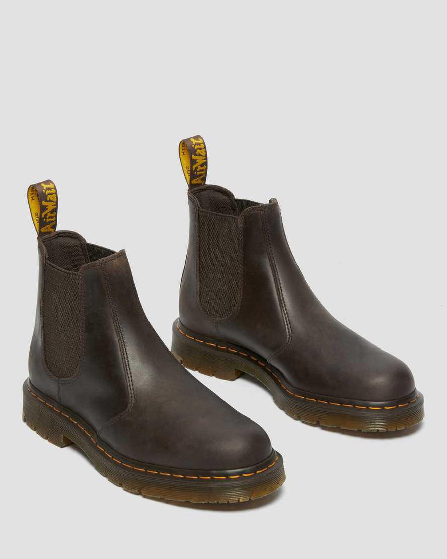 Dr Martens 2976 Slip Resistant Leather Chelsea Naisten Nilkkurit Tummanruskea  Suomi |  3296OJKDL
