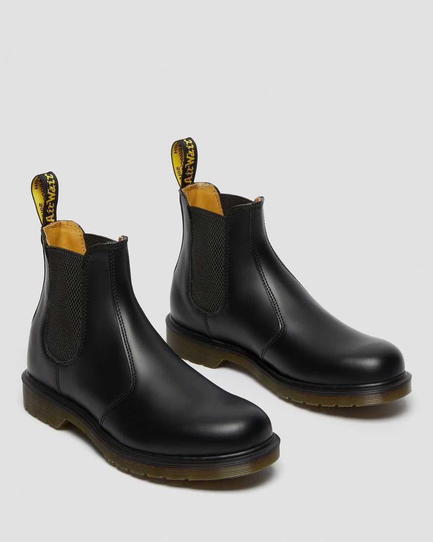 Dr Martens 2976 Smooth Leather Chelsea Miesten Originals Boots Mustat  Suomi |  3164WOLRV