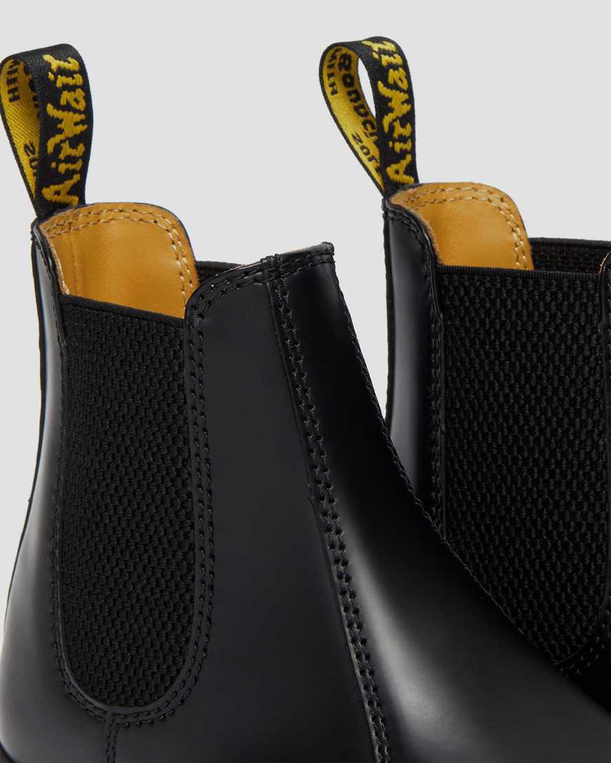 Dr Martens 2976 Smooth Leather Naisten Chelsea Saappaat Mustat  Suomi |  9804PCMHG