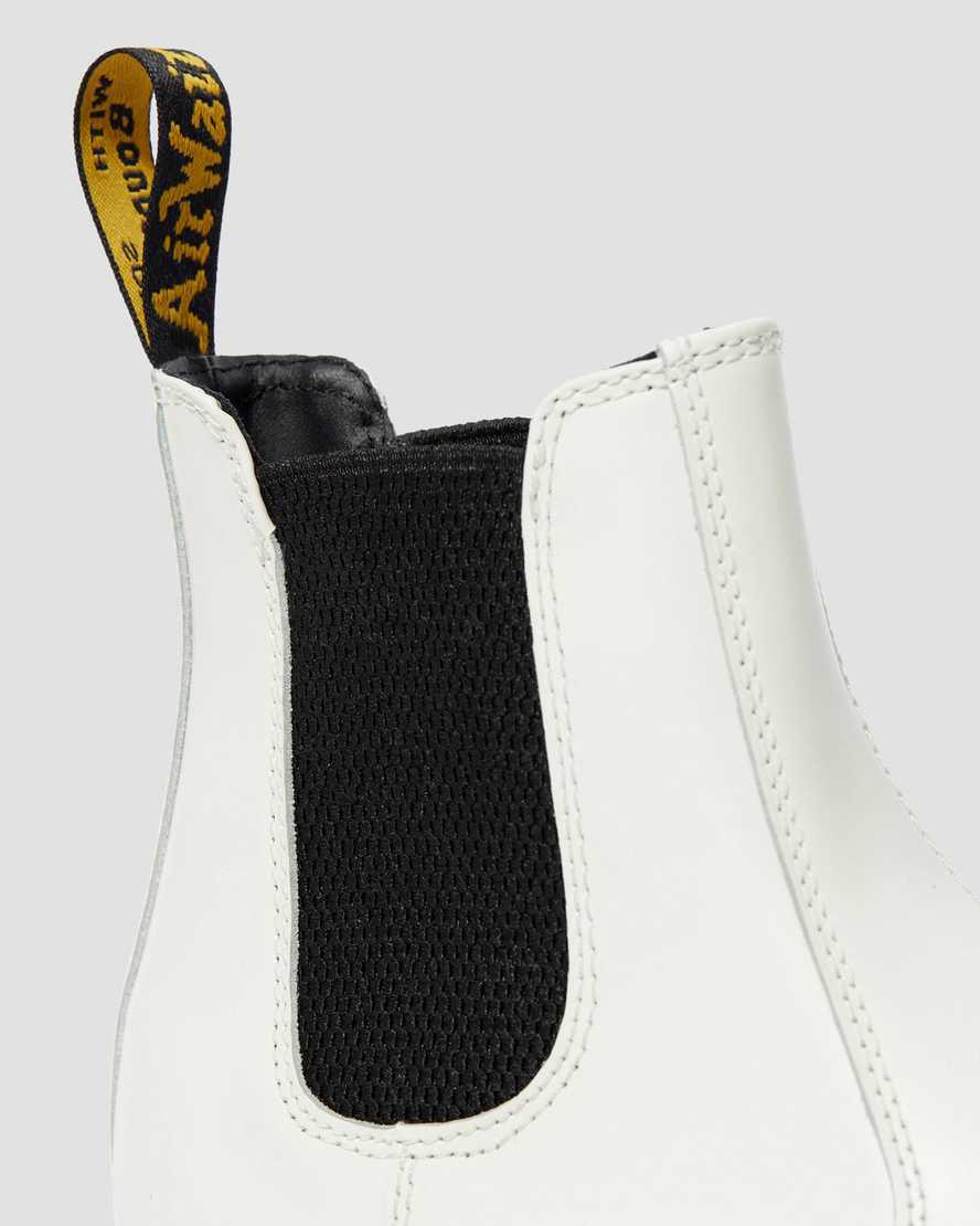 Dr Martens 2976 Smooth Leather Platform Miesten Chelsea Saappaat Valkoinen  Suomi |  4956EOFPT