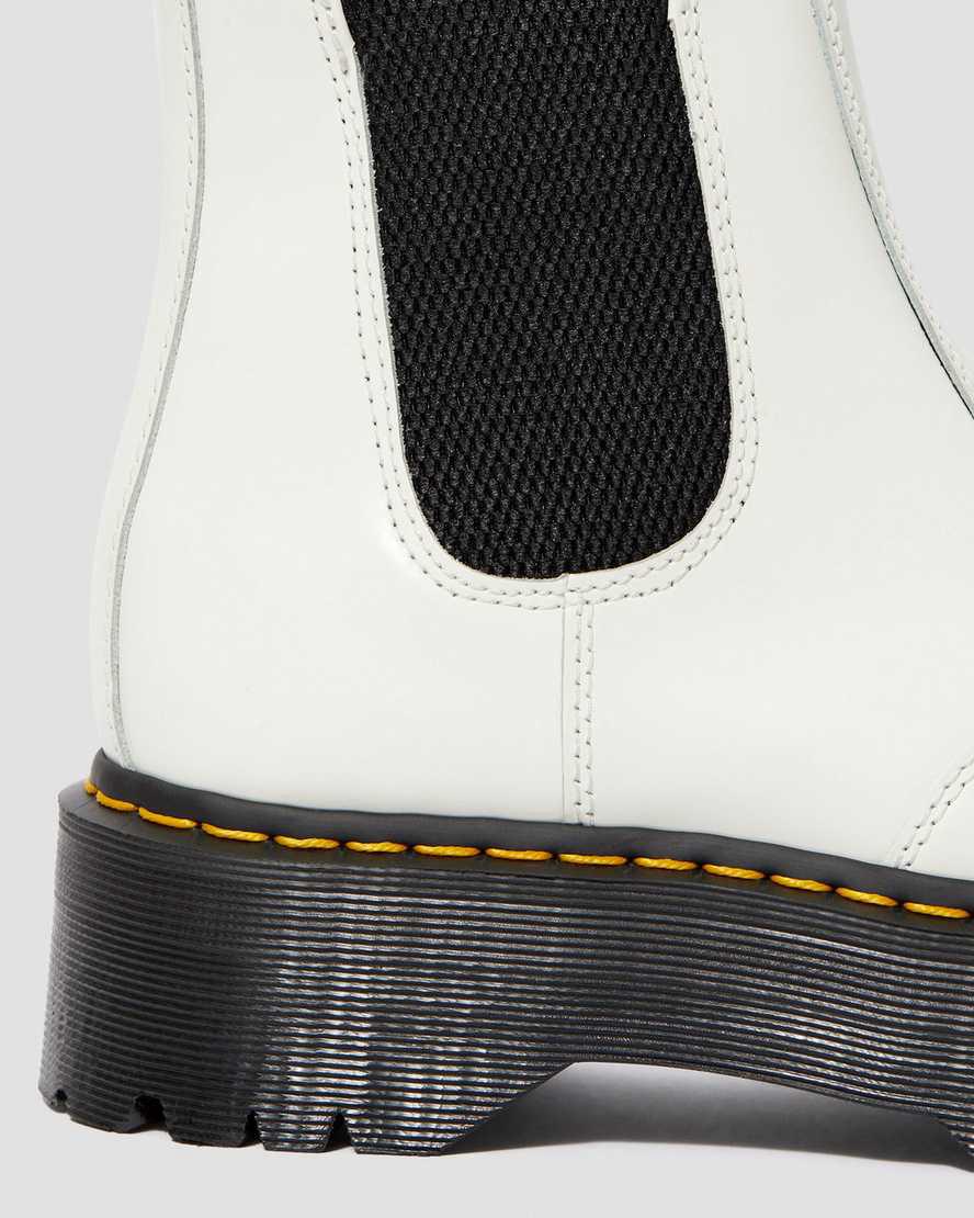 Dr Martens 2976 Smooth Leather Platform Chelsea Naisten Nilkkurit Valkoinen  Suomi |  6382VIFDW