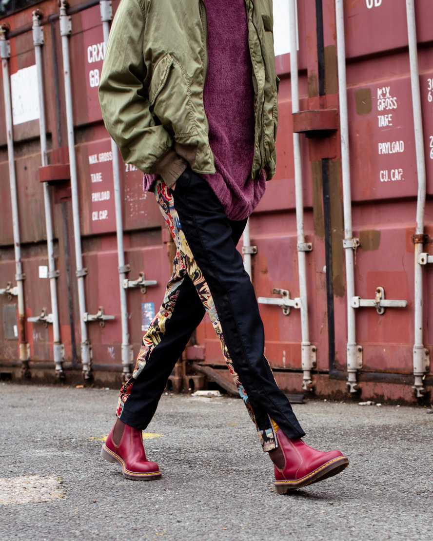 Dr Martens 2976 Vintage Made In England Chelsea Miesten Nilkkurit Punainen  Suomi |  0697OZEWL