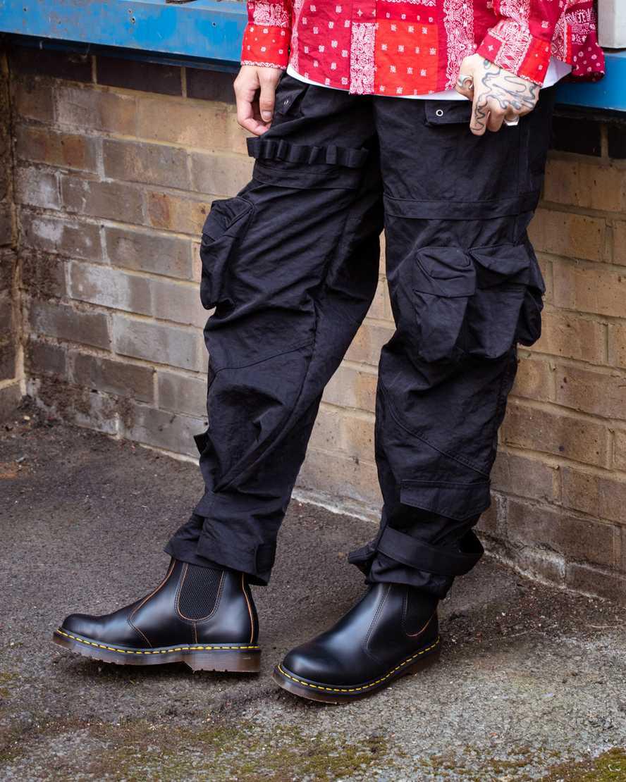 Dr Martens 2976 Vintage Made In England Chelsea Miesten Nilkkurit Mustat  Suomi |  6735JDKXH