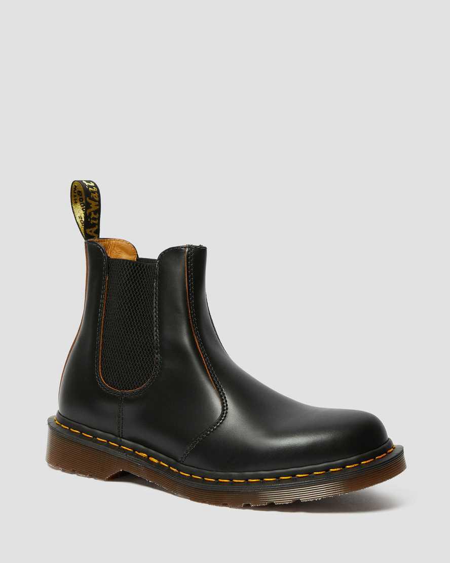 Dr Martens 2976 Vintage Made In England Chelsea Miesten Nilkkurit Mustat  Suomi |  6735JDKXH