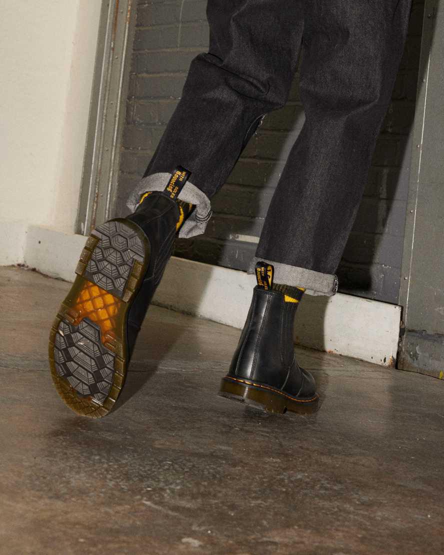 Dr Martens 2976 Wintergrip Leather Chelsea Miesten Talvisaappaat Mustat  Suomi |  7082GRNAC