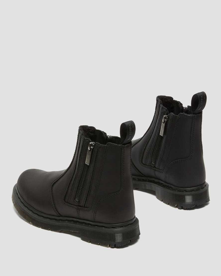 Dr Martens 2976 Wintergrip Zip Chelsea Naisten Originals Boots Mustat  Suomi |  1965ZXOQK