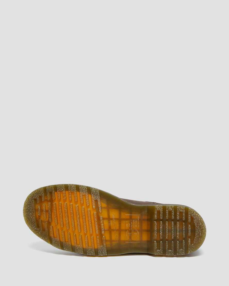 Dr Martens 2976 Yellow Stitch Crazy Horse Leather Miesten Chelsea Saappaat Tummanruskea  Suomi |  9586DPFOC