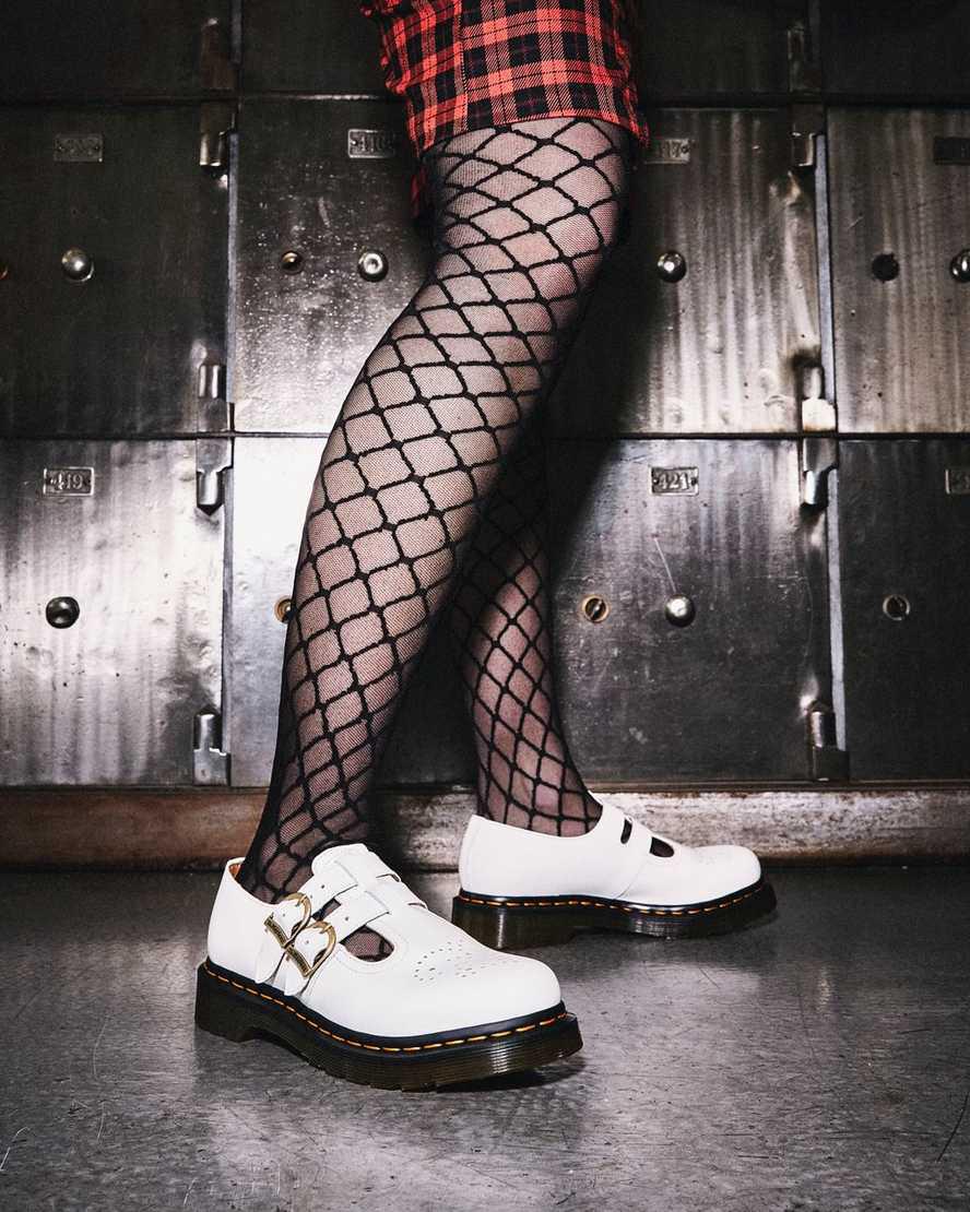 Dr Martens 8065 Smooth Leather Naisten Mary Jane Kengät Valkoinen  Suomi |  7514QKWIU