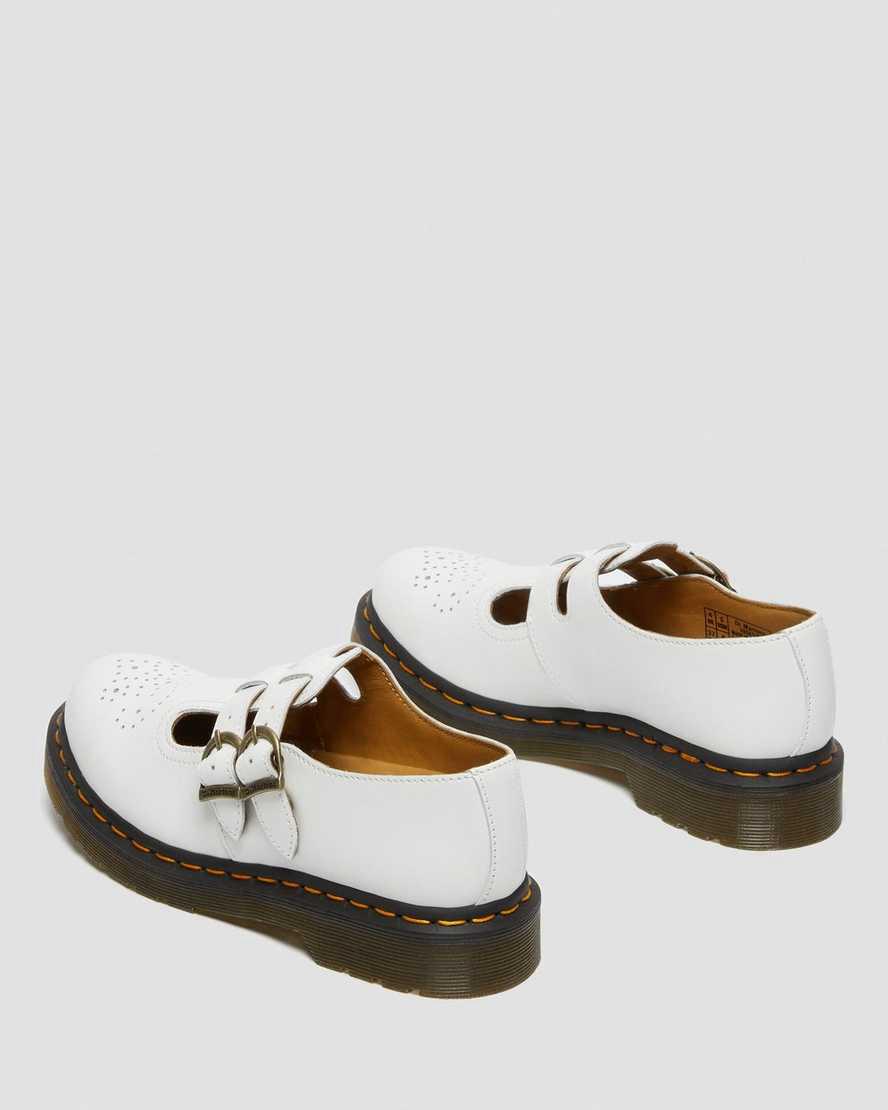 Dr Martens 8065 Smooth Leather Naisten Mary Jane Kengät Valkoinen  Suomi |  7514QKWIU