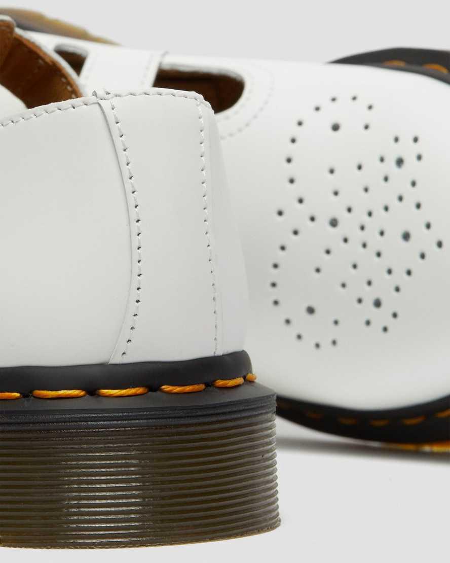 Dr Martens 8065 Smooth Leather Naisten Mary Jane Kengät Valkoinen  Suomi |  7514QKWIU