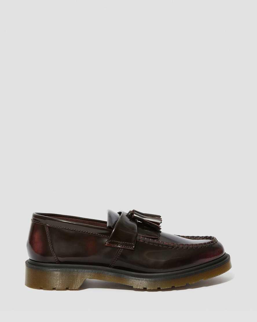 Dr Martens Adrian Arcadia Leather Tassel Miesten Loaferit Punainen  Suomi |  4076PVIRM