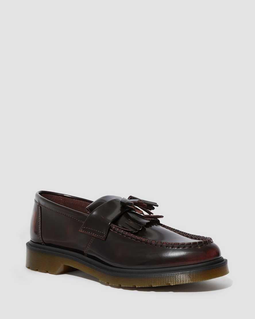 Dr Martens Adrian Arcadia Leather Tassel Miesten Loaferit Punainen  Suomi |  4076PVIRM