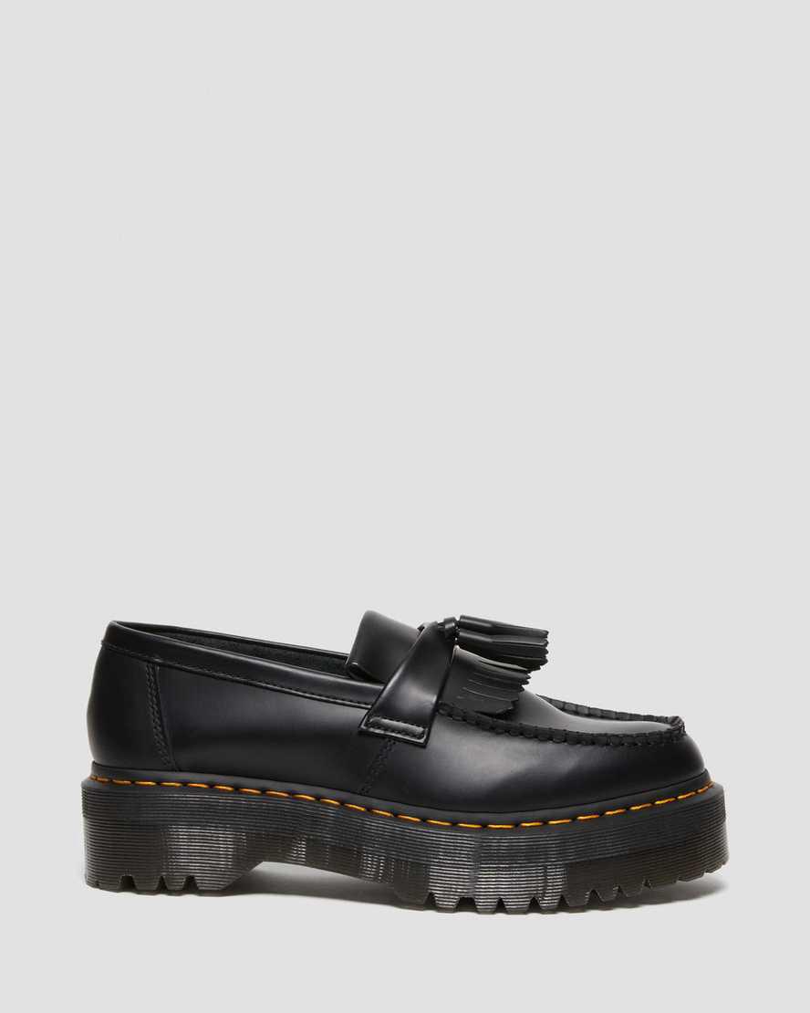 Dr Martens Adrian Leather Platform Tassel Naisten Loaferit Mustat  Suomi |  6915SGBQT