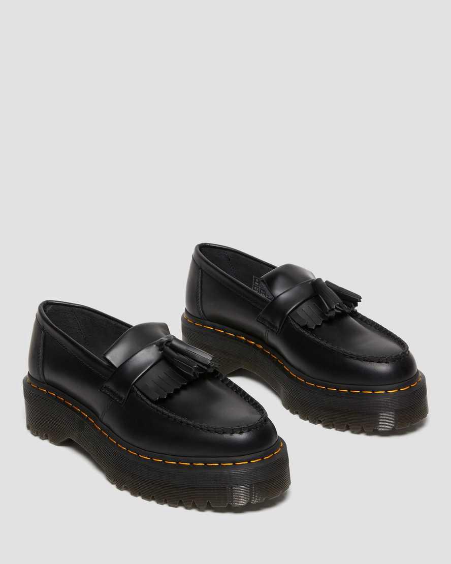 Dr Martens Adrian Leather Tassel Loafers Naisten Platform Kengät Mustat  Suomi |  2417JZQNW