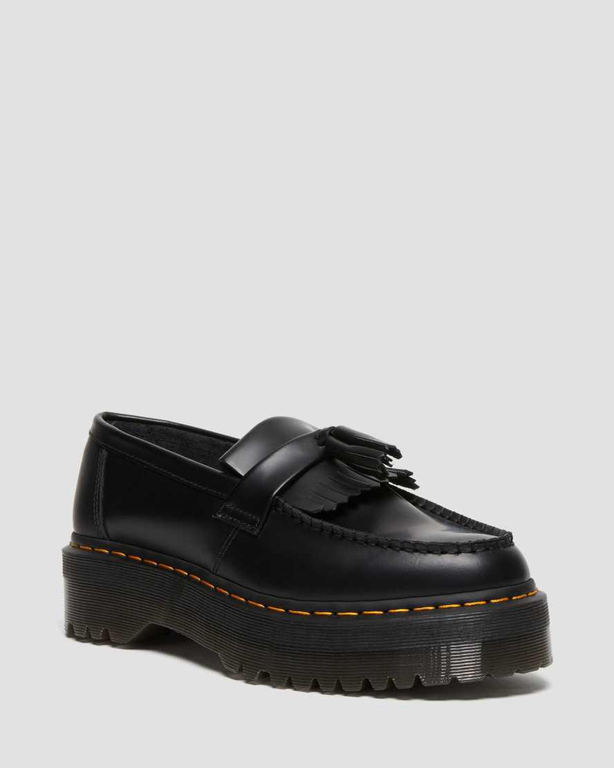 Dr Martens Adrian Leather Tassel Loafers Naisten Platform Kengät Mustat  Suomi |  2417JZQNW