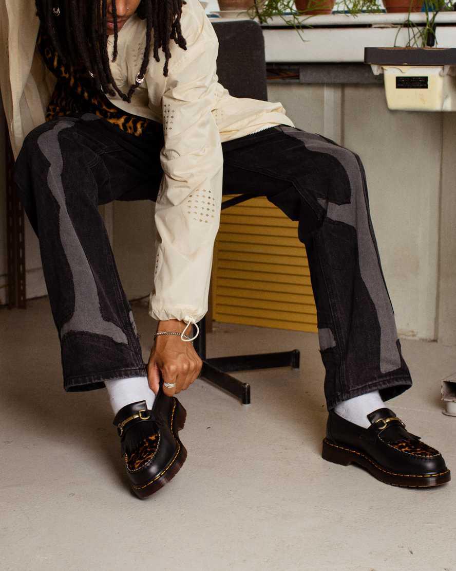 Dr Martens Adrian Snaffle Hair On Naisten Loaferit Mustat  Suomi |  1850GOYTS