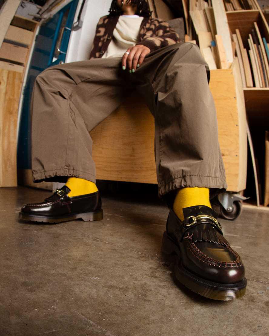 Dr Martens Adrian Snaffle Smooth Leather Kiltie Naisten Loaferit Punainen  Suomi |  3046SHGVZ