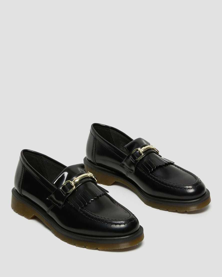 Dr Martens Adrian Snaffle Smooth Leather Kiltie Naisten Loaferit Mustat  Suomi |  3241MHCSD