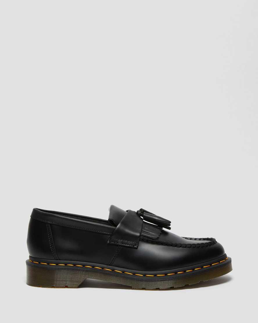 Dr Martens Adrian Yellow Stitch Leather Tassel Naisten Loaferit Mustat  Suomi |  1576KCGFL