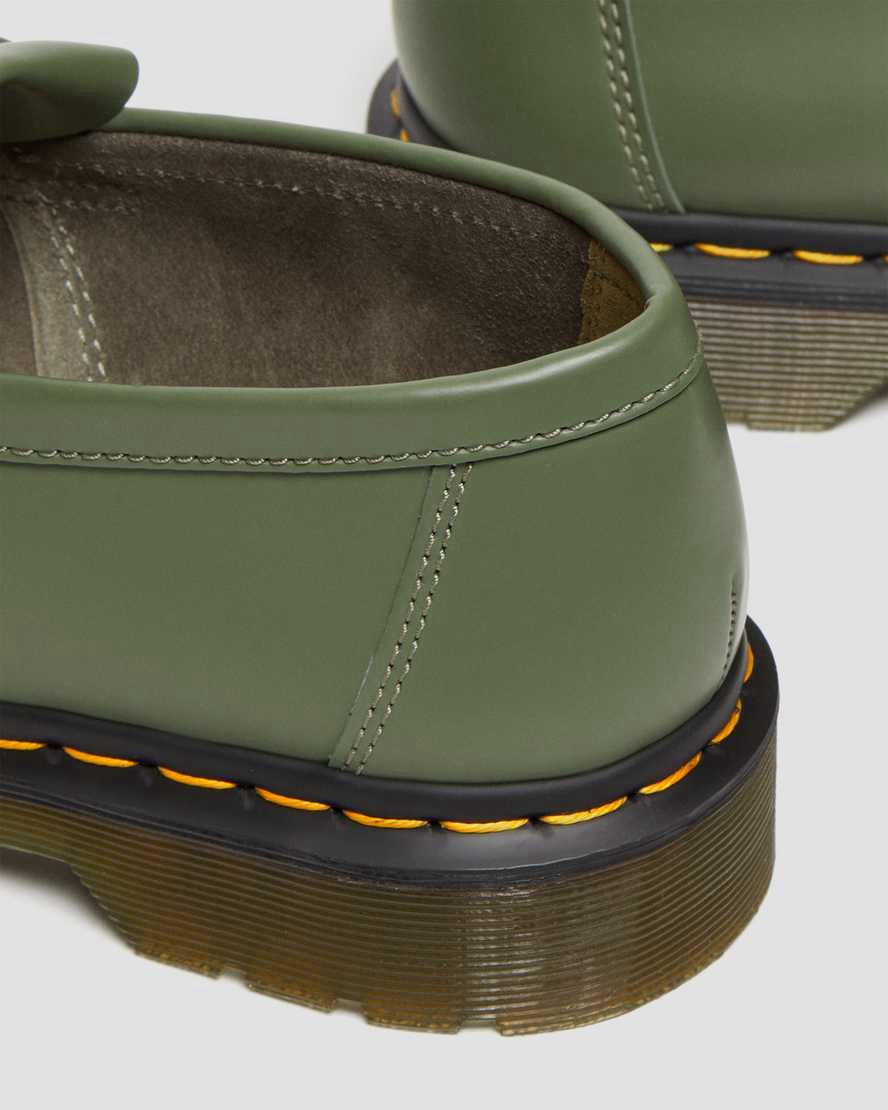 Dr Martens Adrian Yellow Stitch Leather Tassel Miesten Loaferit Khaki Vihreä  Suomi |  4310KHXEO