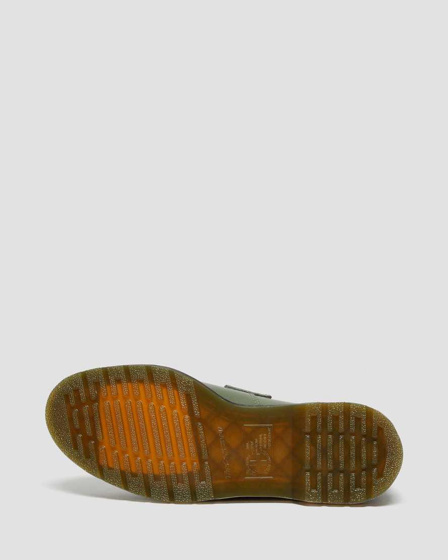 Dr Martens Adrian Yellow Stitch Leather Tassel Miesten Loaferit Khaki Vihreä  Suomi |  4310KHXEO
