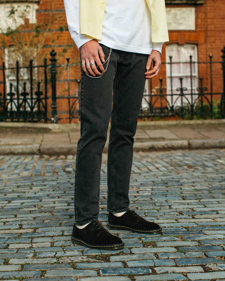 Dr Martens Archie II Made in England Suede Miesten Oxford Kengät Mustat  Suomi |  0748KHESF