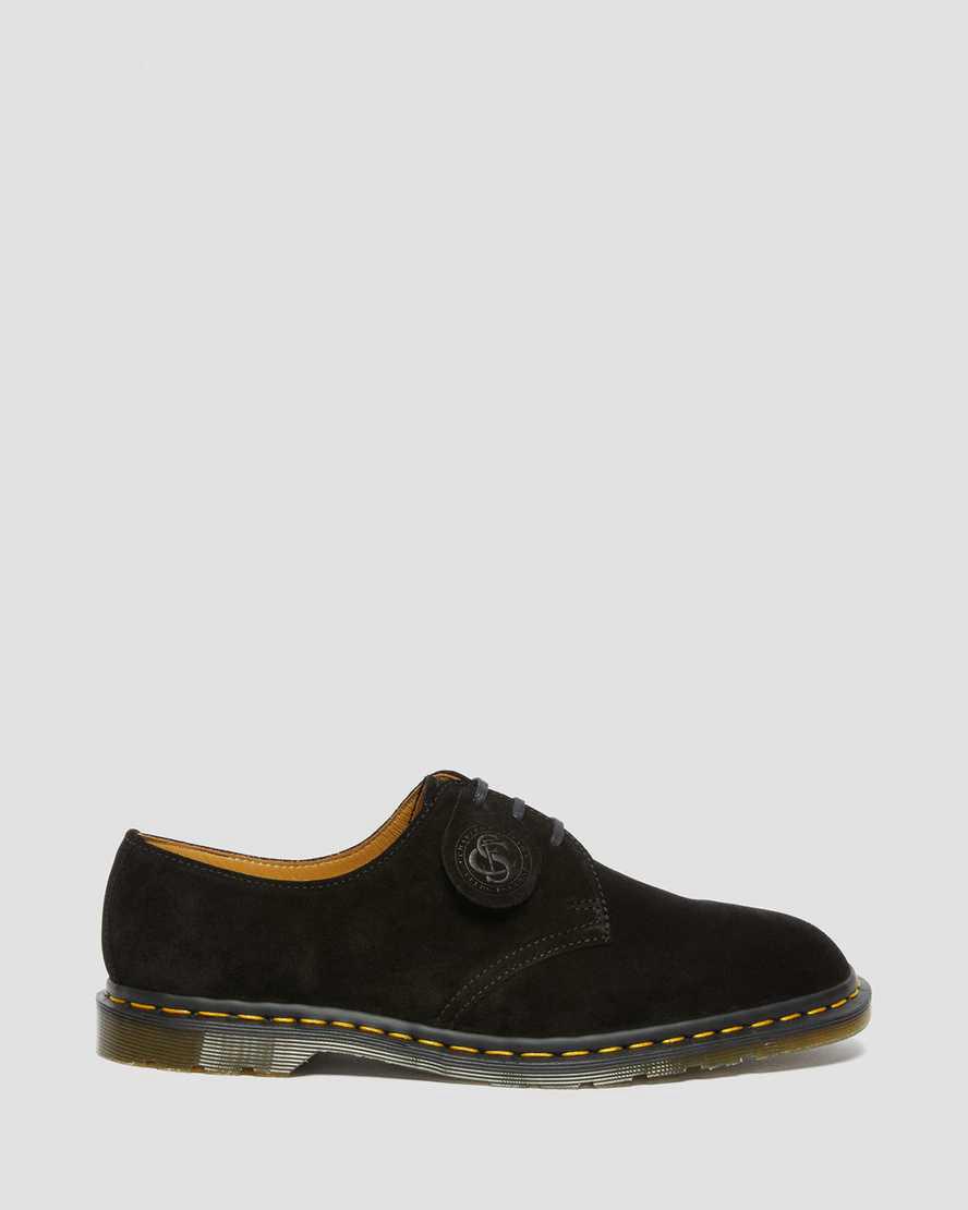 Dr Martens Archie II Made in England Suede Miesten Oxford Kengät Mustat  Suomi |  0748KHESF
