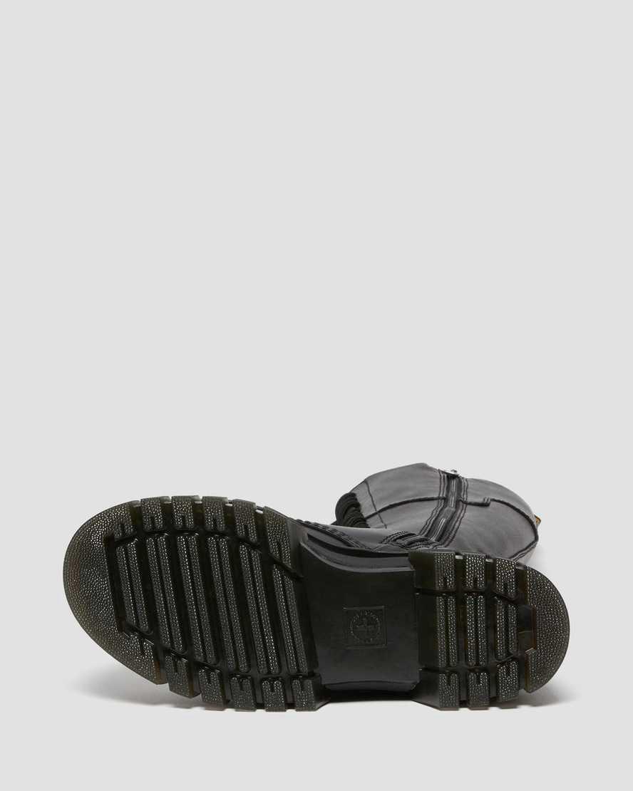 Dr Martens Audrick 20-Eye Leather Knee High Naisten Platform Saappaat Mustat  Suomi |  0934TREUY