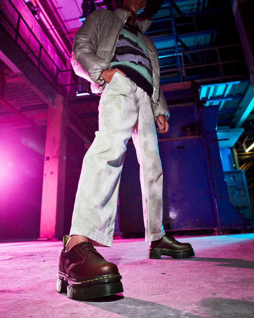 Dr Martens Audrick Brando Leather Platform Miesten Oxford Kengät Ruskea  Suomi |  9631JYOBK