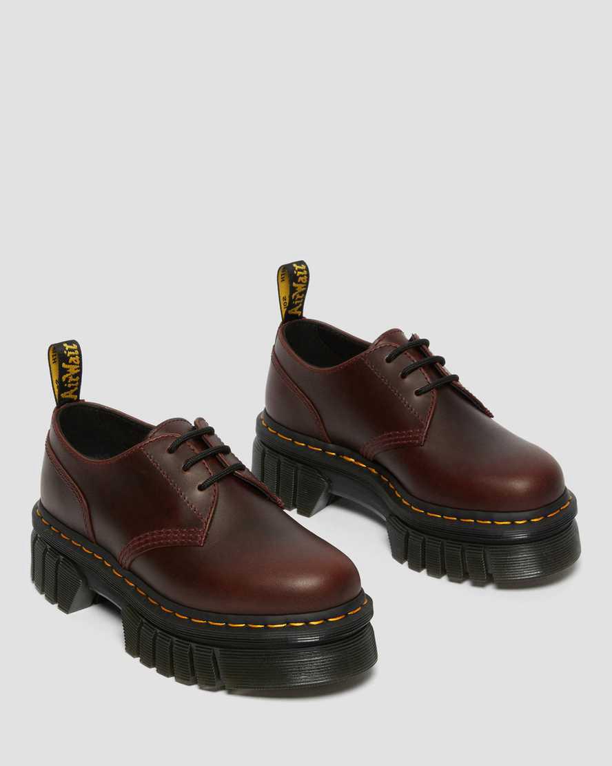 Dr Martens Audrick Brando Leather Platform Miesten Oxford Kengät Ruskea  Suomi |  9631JYOBK