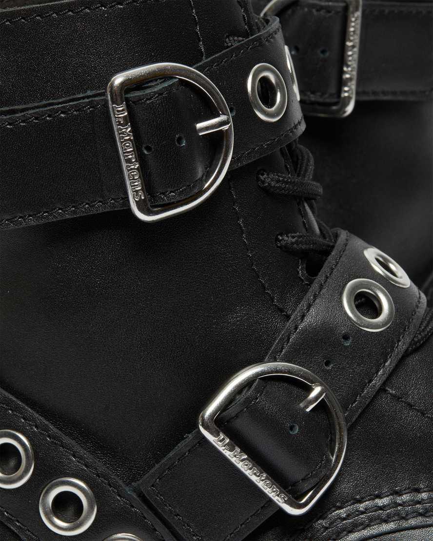 Dr Martens Audrick Hardware Leather Platform Naisten Nilkkurit Mustat  Suomi |  0563ARYDH