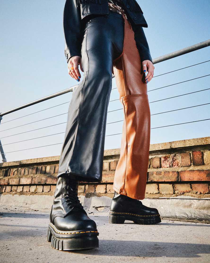 Dr Martens Audrick Nappa Leather Ankle Naisten Platform Saappaat Mustat  Suomi |  3107WJQDO