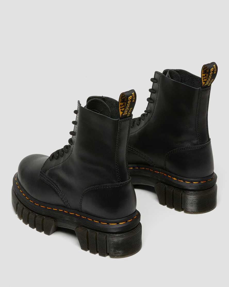 Dr Martens Audrick Nappa Leather Ankle Naisten Platform Saappaat Mustat  Suomi |  3107WJQDO