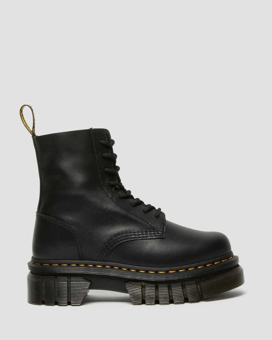 Dr Martens Audrick Nappa Leather Ankle Naisten Platform Saappaat Mustat  Suomi |  3107WJQDO