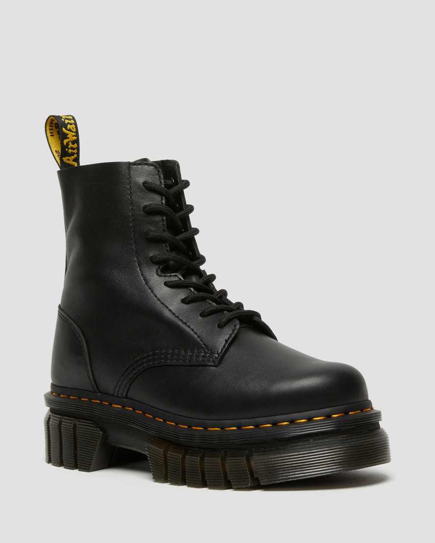 Dr Martens Audrick Nappa Leather Ankle Naisten Platform Saappaat Mustat  Suomi |  3107WJQDO