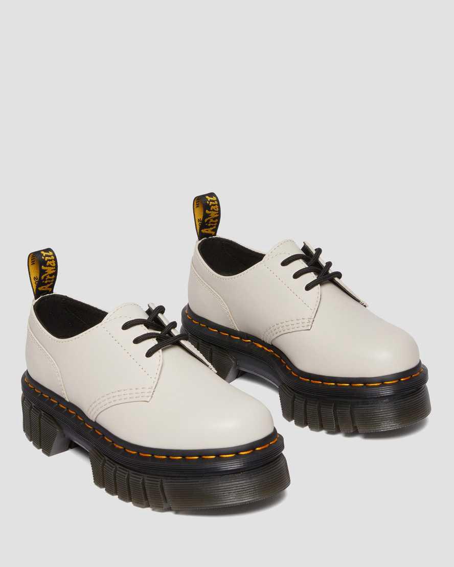 Dr Martens Audrick Nappa Leather Platform Naisten Oxford Kengät Harmaat  Suomi |  5239SBOTQ