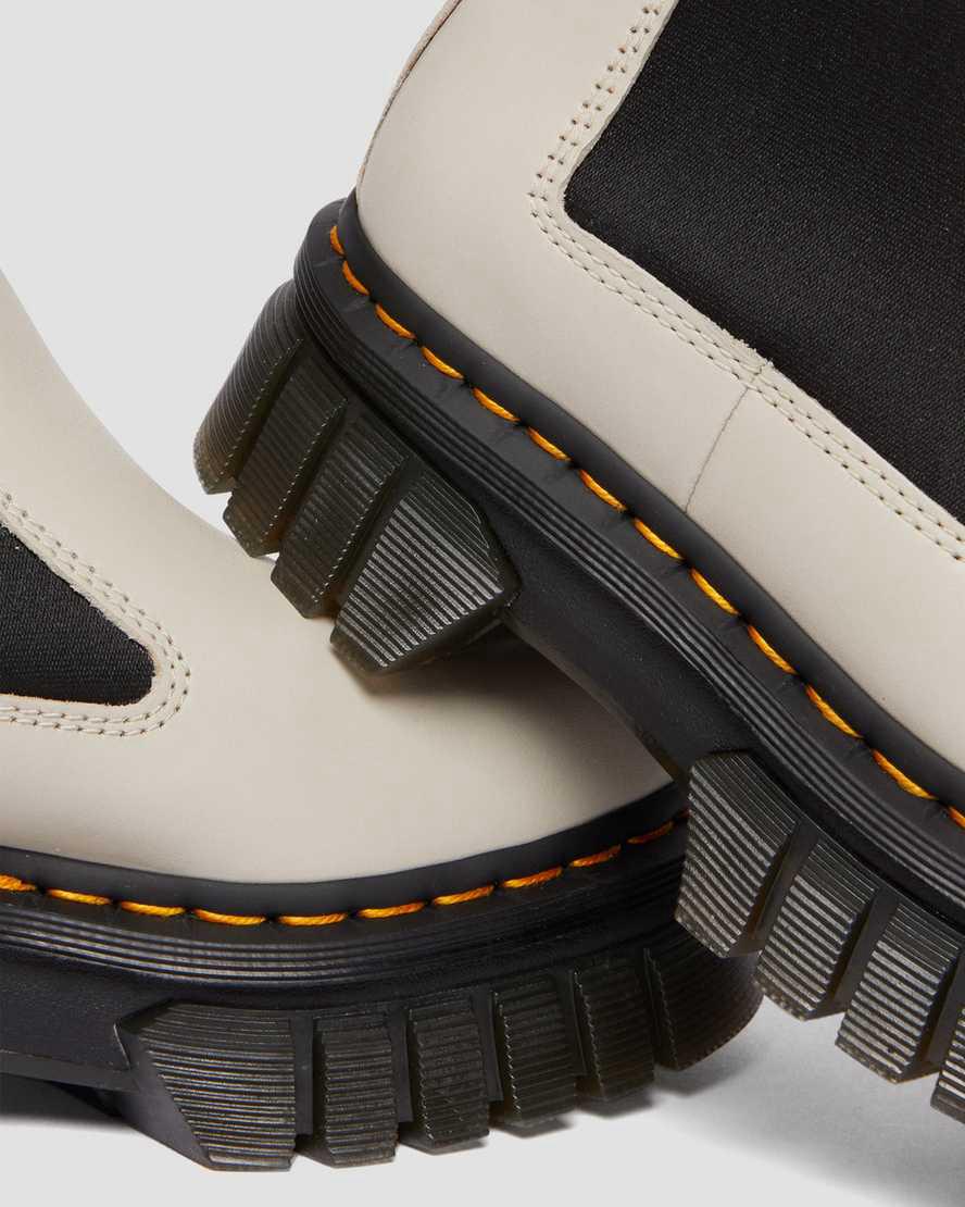 Dr Martens Audrick Nappa Leather Platform Miesten Chelsea Saappaat Harmaat  Suomi |  8534IBHXD