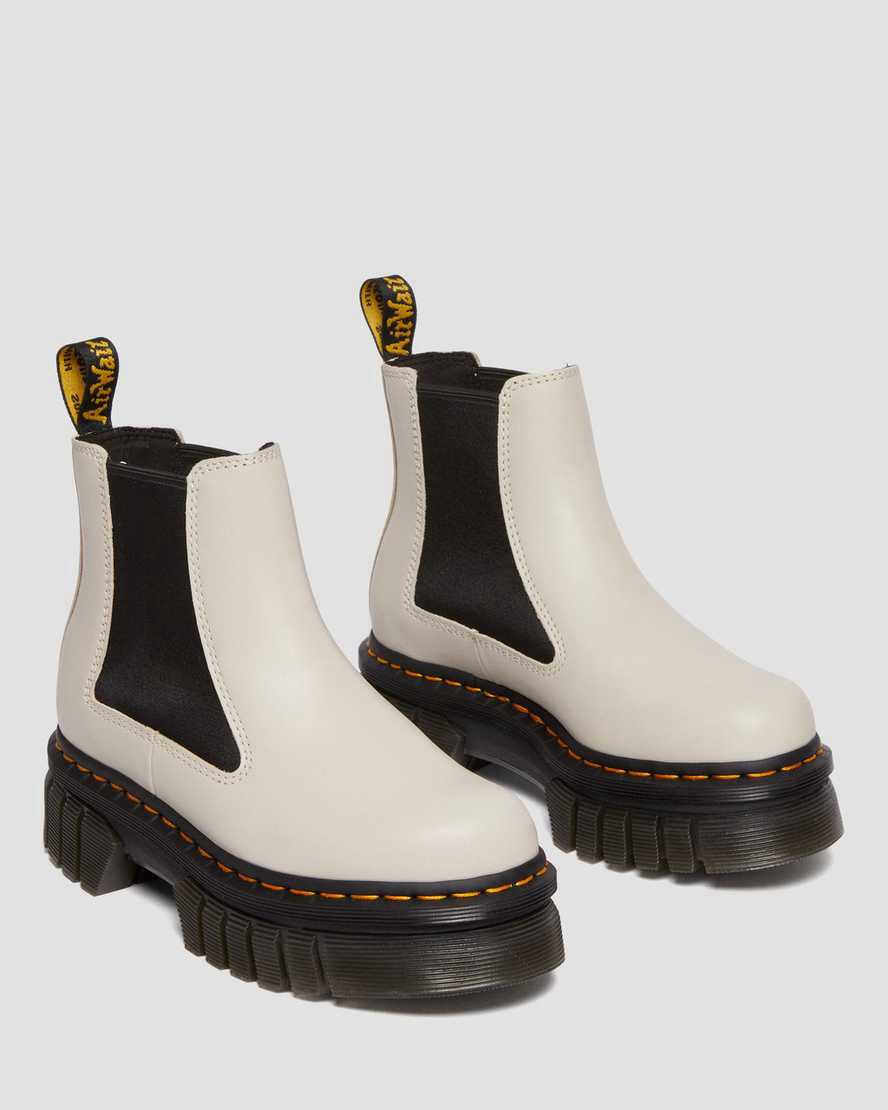 Dr Martens Audrick Nappa Leather Platform Miesten Chelsea Saappaat Harmaat  Suomi |  8534IBHXD