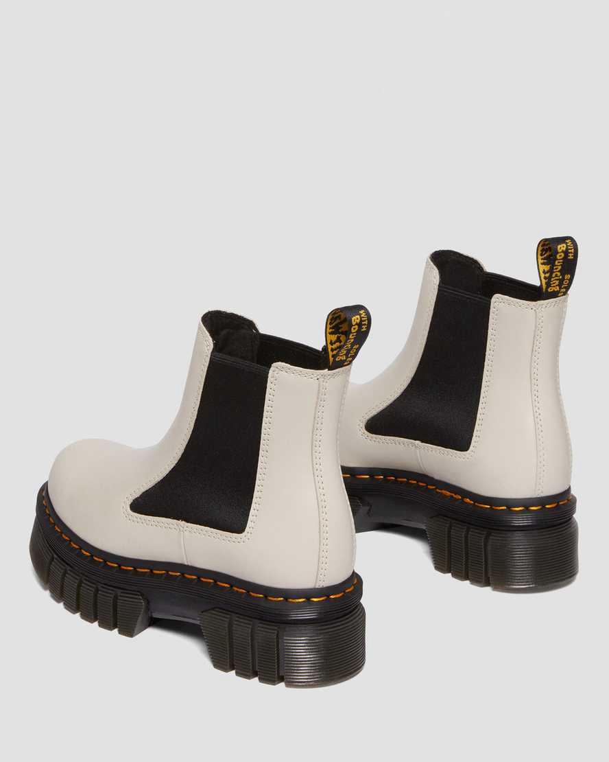 Dr Martens Audrick Nappa Leather Platform Miesten Chelsea Saappaat Harmaat  Suomi |  8534IBHXD